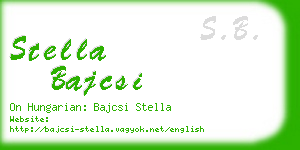 stella bajcsi business card